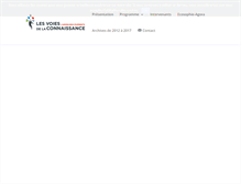 Tablet Screenshot of lesvoiesdelaconnaissance.com